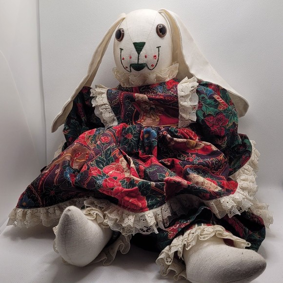 Toys | Rabbit Bunny Festive Santa Apron Dress Plush Plushy Plushie ...